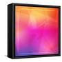 Abstract Orange Pink Background with Shining White Lines and Frame-marinini-Framed Stretched Canvas