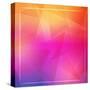 Abstract Orange Pink Background with Shining White Lines and Frame-marinini-Stretched Canvas