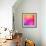 Abstract Orange Pink Background with Shining White Lines and Frame-marinini-Framed Art Print displayed on a wall