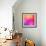 Abstract Orange Pink Background with Shining White Lines and Frame-marinini-Framed Art Print displayed on a wall