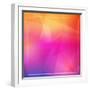 Abstract Orange Pink Background with Shining White Lines and Frame-marinini-Framed Art Print