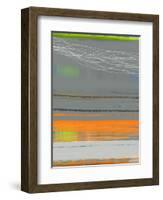 Abstract Orange Stripe1-NaxArt-Framed Art Print