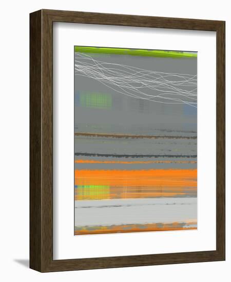 Abstract Orange Stripe1-NaxArt-Framed Art Print