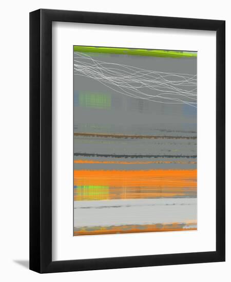 Abstract Orange Stripe1-NaxArt-Framed Art Print