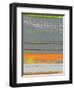 Abstract Orange Stripe1-NaxArt-Framed Art Print