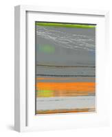 Abstract Orange Stripe1-NaxArt-Framed Art Print