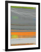 Abstract Orange Stripe1-NaxArt-Framed Art Print