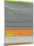 Abstract Orange Stripe1-NaxArt-Mounted Art Print