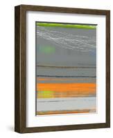 Abstract Orange Stripe1-NaxArt-Framed Art Print