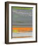 Abstract Orange Stripe1-NaxArt-Framed Art Print