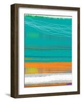 Abstract Orange Stripe2-NaxArt-Framed Art Print