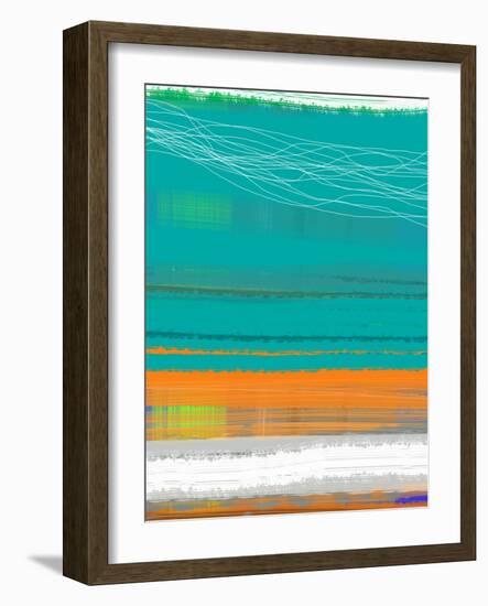 Abstract Orange Stripe2-NaxArt-Framed Art Print