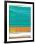 Abstract Orange Stripe2-NaxArt-Framed Art Print