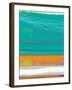 Abstract Orange Stripe2-NaxArt-Framed Art Print