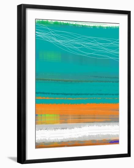 Abstract Orange Stripe2-NaxArt-Framed Art Print