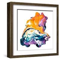 Abstract Paint Splatter - Marbling Texture-Swedish Marble-Framed Art Print