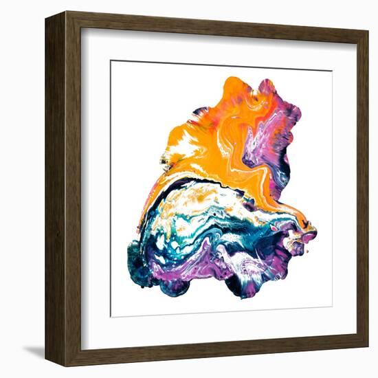 Abstract Paint Splatter - Marbling Texture-Swedish Marble-Framed Art Print