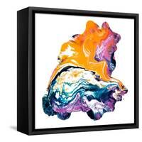 Abstract Paint Splatter - Marbling Texture-Swedish Marble-Framed Stretched Canvas