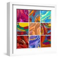 Abstract Painting Background Design Set-Igor Zakowski-Framed Art Print