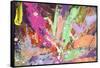 Abstract Painting Background With Expressive Bright Brush Strokes-run4it-Framed Stretched Canvas