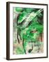 Abstract Painting Background With Expressive Brush Strokes-run4it-Framed Art Print