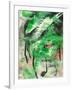 Abstract Painting Background With Expressive Brush Strokes-run4it-Framed Art Print