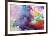 Abstract Painting Background With Expressive Brush Strokes-run4it-Framed Art Print