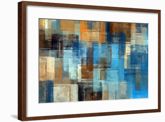 Abstract Painting. Colored Grunge Background-Husjak-Framed Art Print