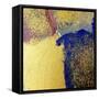 Abstract Painting. Gold Texture with Acrylic. Hand Painted Background-Lyuart-Framed Stretched Canvas