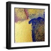 Abstract Painting. Gold Texture with Acrylic. Hand Painted Background-Lyuart-Framed Art Print