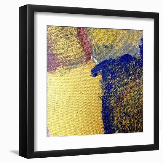 Abstract Painting. Gold Texture with Acrylic. Hand Painted Background-Lyuart-Framed Art Print