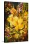 Abstract Painting of Vibrant Yellow Flowers,Illustration-Tithi Luadthong-Stretched Canvas