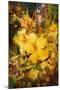 Abstract Painting of Vibrant Yellow Flowers,Illustration-Tithi Luadthong-Mounted Art Print