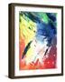 Abstract Painting With Expressive Brush Strokes-run4it-Framed Art Print