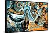 Abstract Painting-Swedish Marble-Framed Stretched Canvas