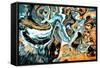 Abstract Painting-Swedish Marble-Framed Stretched Canvas