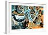 Abstract Painting-Swedish Marble-Framed Art Print