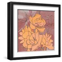 Abstract Pale Roses-Elena Ray-Framed Art Print