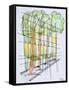 Abstract Parisian street, Paris, France-Richard Lawrence-Framed Stretched Canvas