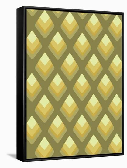 Abstract Pattern Green-Whoartnow-Framed Stretched Canvas