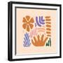 Abstract Pattern Organic Shapes. Modern Matisse Inspired Doodle Elements, Hand Drawn Scribble Set,-Amr Morsi-Framed Photographic Print