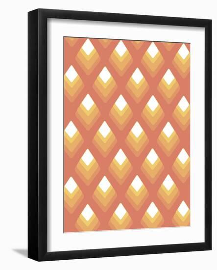 Abstract Pattern Peach-Whoartnow-Framed Giclee Print