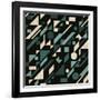 Abstract Pattern with Geometric Shapes-Magnia-Framed Art Print