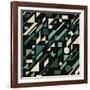 Abstract Pattern with Geometric Shapes-Magnia-Framed Art Print