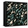 Abstract Pattern with Geometric Shapes-Magnia-Framed Stretched Canvas