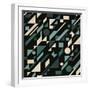 Abstract Pattern with Geometric Shapes-Magnia-Framed Art Print