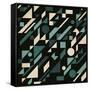 Abstract Pattern with Geometric Shapes-Magnia-Framed Stretched Canvas