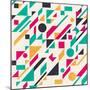 Abstract Pattern with Geometric Shapes-Magnia-Mounted Art Print