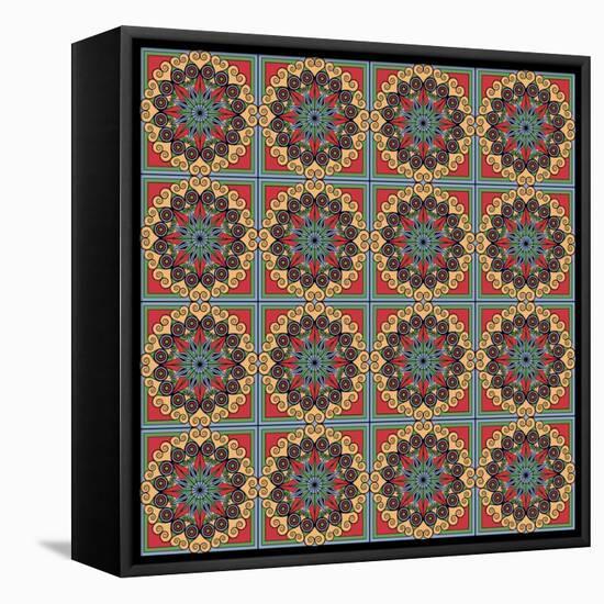 Abstract Pattern-Sayanny-Framed Stretched Canvas