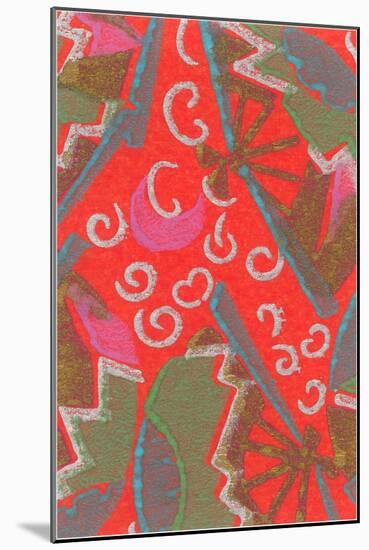 Abstract Pattern-Found Image Press-Mounted Giclee Print